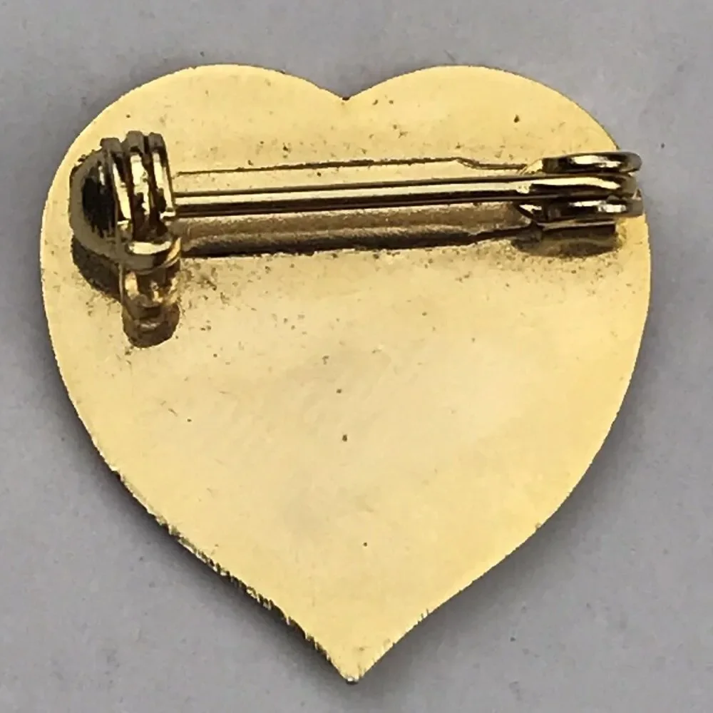 Heart Shaped Rainbow Sailboats Vintage Pin Brooch Hippie Pride Nautical LGBT